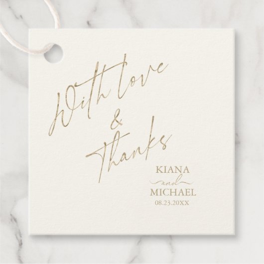 Franse Romance Wedding Blush ID870 Bedankjes Labels (Voorkant)