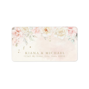 Franse Romance Wedding Floral Blush ID870 Etiket