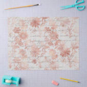 Franse  Roos Gold Floral - ontkoppeling Tissuepapier (Craft)