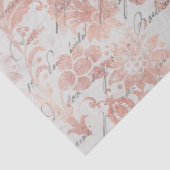 Franse  Roos Gold Floral - ontkoppeling Tissuepapier (Detail)