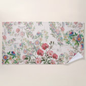 Franse Roos Passionbloemen Beach Towel Strandlaken (Voorkant)
