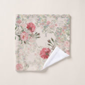 Franse Roos Passionflower Bath Towel Set Bad Handdoek (Wasdoekje)