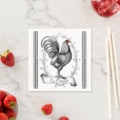 Franse Rooster Le Poulet Servetten (Insitu)