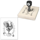 Franse Rooster Rubberstempel (Gestempeld)