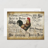 Franse Rooster te Parijs Briefkaart (Voorkant / Achterkant)