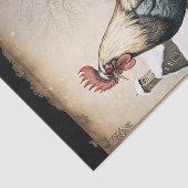 Franse Rooster Tissuepapier (Detail)