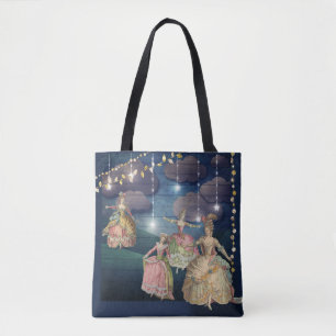 Franse royals dansend onder de lantaarns tote bag