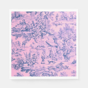 Franse Roze Toile Chinoiserie Rustieke Rococo Stij Servet