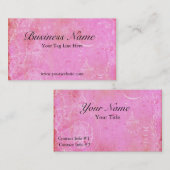 Franse roze toile  legance Visitekaartjes (Voorkant / Achterkant)