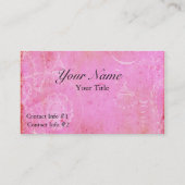 Franse roze toile  legance Visitekaartjes (Achterkant)