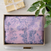 Franse Roze Toile Rococo Rustieke Stijl Decoupage Tissuepapier (Geschenk)