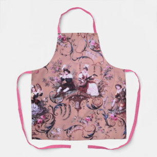  Franse Roze Toile Victoriaans stijl Bloemen Schort