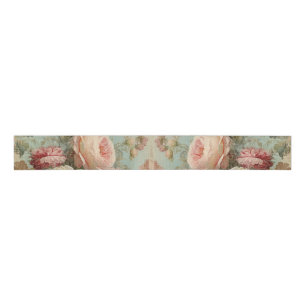  Franse Rozen Bloemblauw n Roze Decoupage Grosgrain Lint
