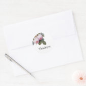 Franse rozen bruiloft bedankt Sticker (Envelop)