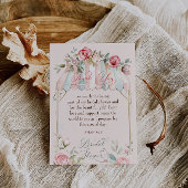 Franse Rozen Bruiloft Waterverf Bedankkaart