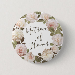  Franse Rozen Matron of Honor Button