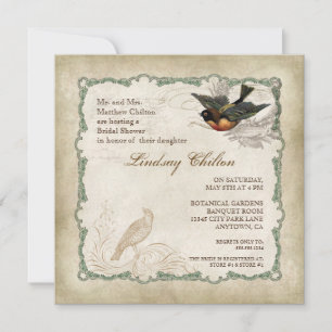 Franse Rozen Tortelduifjes Swirl Lace - Aqua Kaart