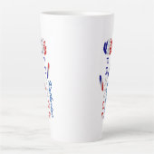 Franse Rozen vlag gepersonaliseerd Latte Mok (Voorkant)