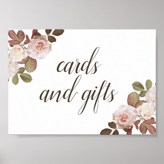  Franse Rozen Wedding Favor Sign Poster (Voorkant)