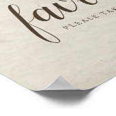  Franse Rozen Wedding Favor Sign Poster (Hoek)