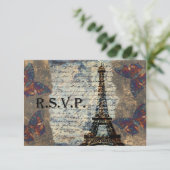 Franse RSVP-kaarten RSVP Kaartje (Staand voorkant)