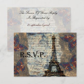 Franse RSVP-kaarten RSVP Kaartje (Voorkant / Achterkant)