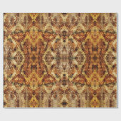 Franse rustieke herfst Herfst bruin Damask Cadeaupapier (Vlak)
