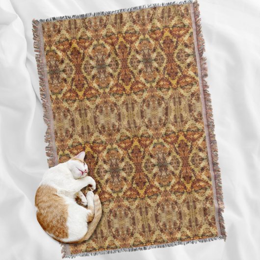 Franse rustieke herfst Herfst bruin Damask Deken