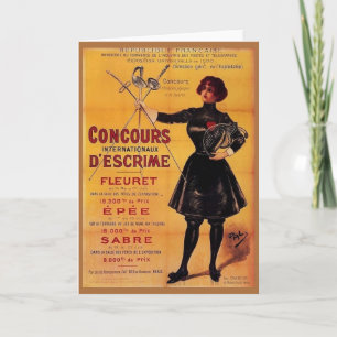 Franse schermwedstrijd Ad Note Kaart