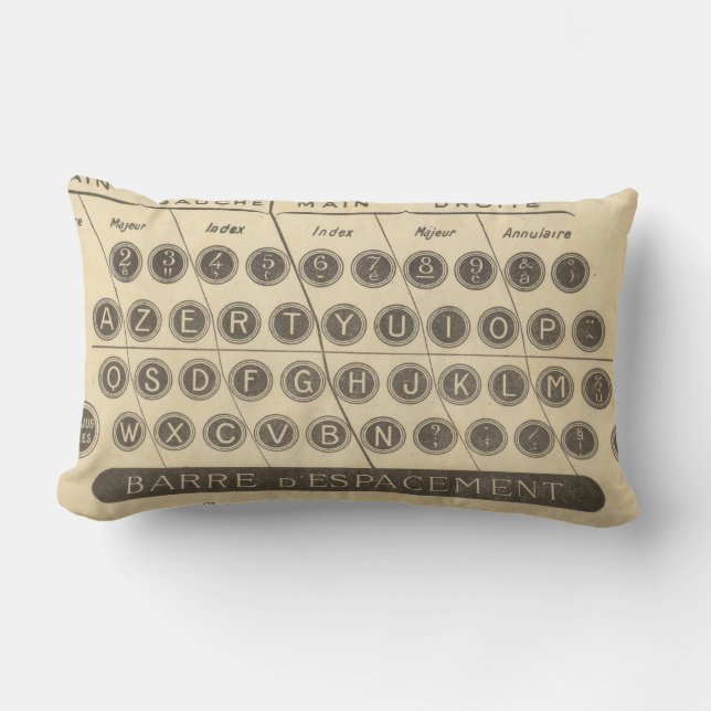  franse schrijfmachine kussen (Voorkant)