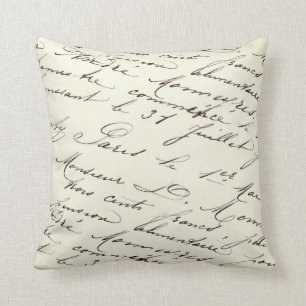 Franse Script Pillow Kussen