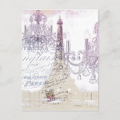 franse scriptkroeskroes parijs eiffeltoren briefkaart (Voorkant)