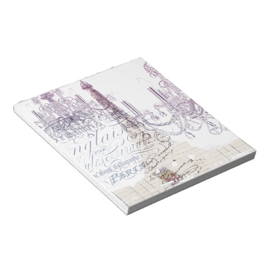 franse scriptkroeskroes parijs eiffeltoren notitieblok (Schuin)