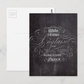 Franse scripts in het Parijse landkarton Briefkaart (Voorkant / Achterkant)