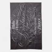 Franse scripts in het Parijse landkarton Theedoek (Verticaal)