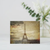 franse scripts Modern Paris Eiffel Tower Briefkaart (Staand voorkant)