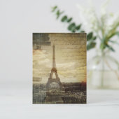 franse scripts Modern  Paris Eiffel Tower Briefkaart (Staand voorkant)