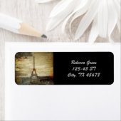 Franse scripts Modern Paris Eiffel Tower Etiket (Insitu)