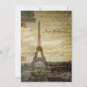 Franse scripts Modern  Paris Eiffel Tower Kaart (Voorkant)