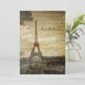 Franse scripts Modern  Paris Eiffel Tower Kaart (Staand voorkant)