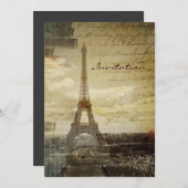 Franse scripts Modern  Paris Eiffel Tower Kaart (Voorkant / Achterkant)
