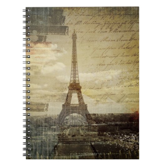 Franse scripts Modern Paris Eiffel Tower Notitieboek (Voorkant)