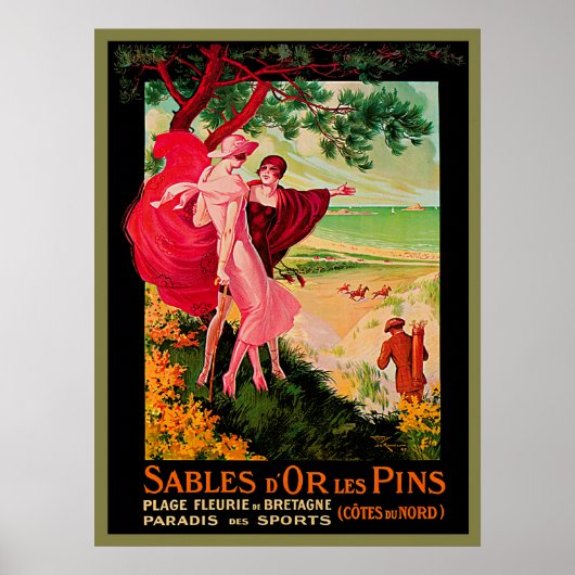 Franse Seaside Poster (Voorkant)