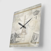 Franse Shabby Chic Clock Vierkante Klok (Hoek)
