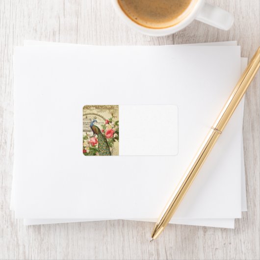 Franse Shabby Chic Peacock Etiket (Insitu)