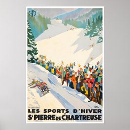 Franse Ski Poster Saint Pierre de Chartreuse Print