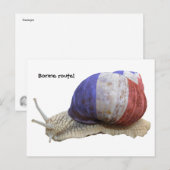 Franse slak, Bonne route! Briefkaart (Voorkant / Achterkant)