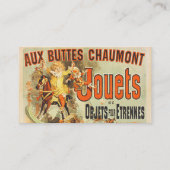 Franse Speelgoed Joets Vrienden Vintage Poster Visitekaartje (Achterkant)