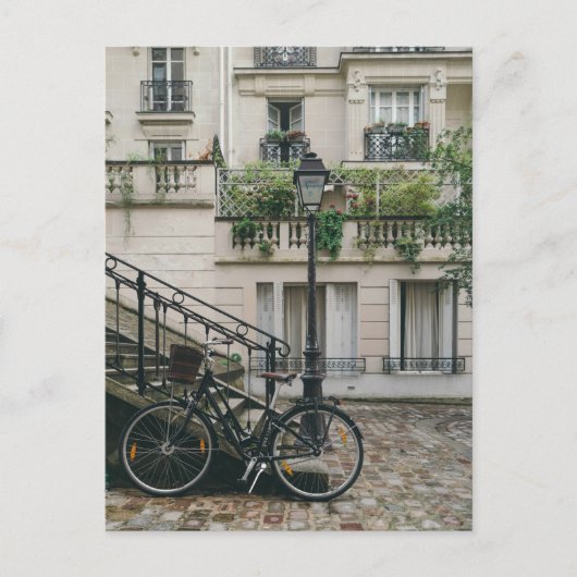 Franse stad Bike Briefkaart (Voorkant)