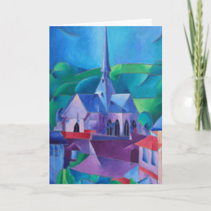 Franse stad met kerkelijke schilderijen kaart